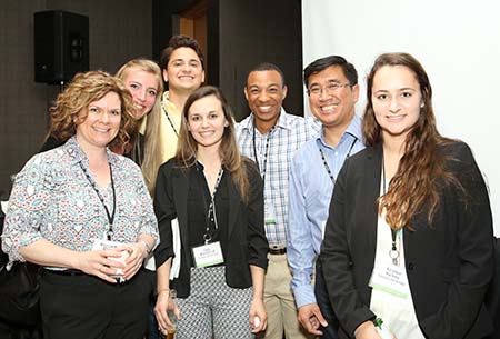 Group of smiling attendees at APS Annual Convention, APS 2020