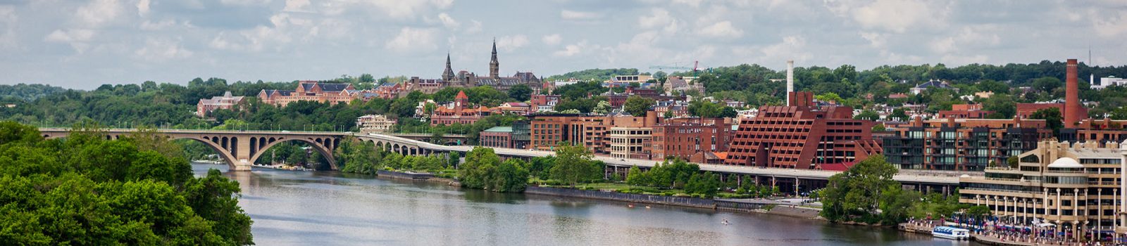 Skyline of Georgetown, Washington, DC.