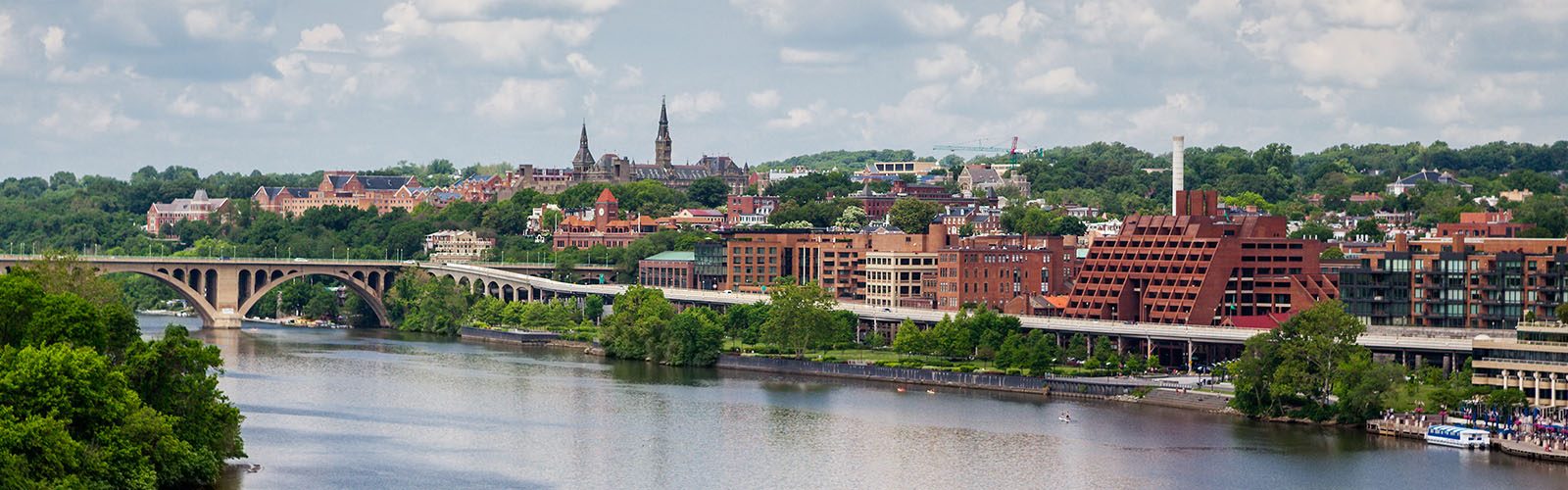 Skyline of Georgetown, Washington, DC.