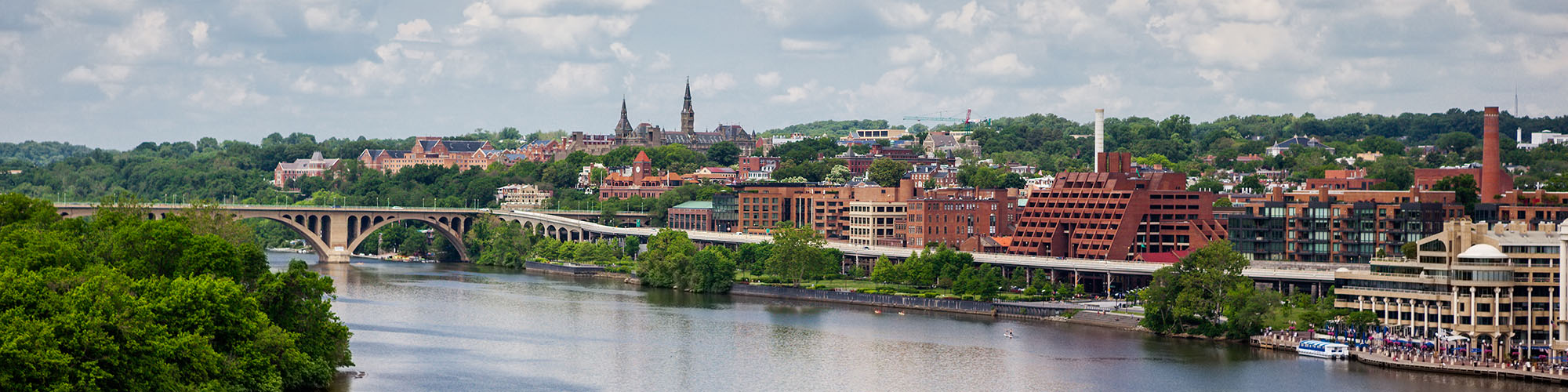 Skyline of Georgetown, Washington, DC.