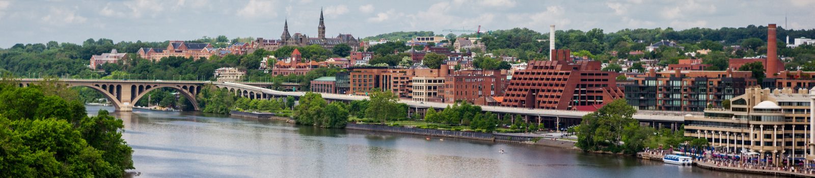 View of Georgetown, D.C., from across the Potomac River.